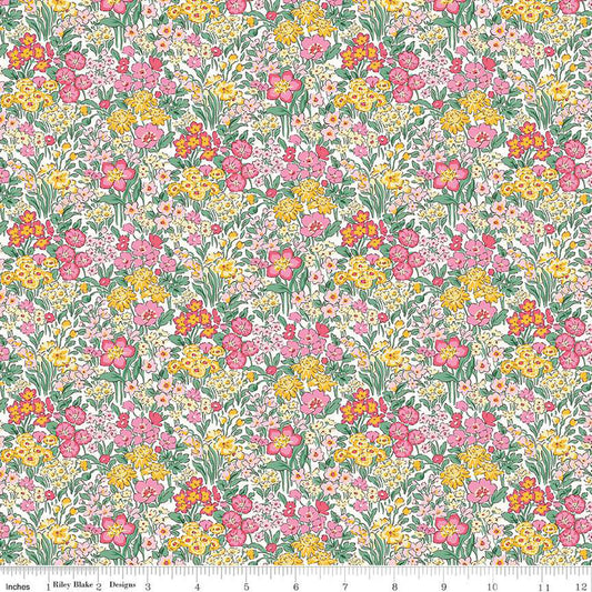 Liberty Fabrics - Garden Party Picnic Trifle Blooming Flowerbed C - Cotton