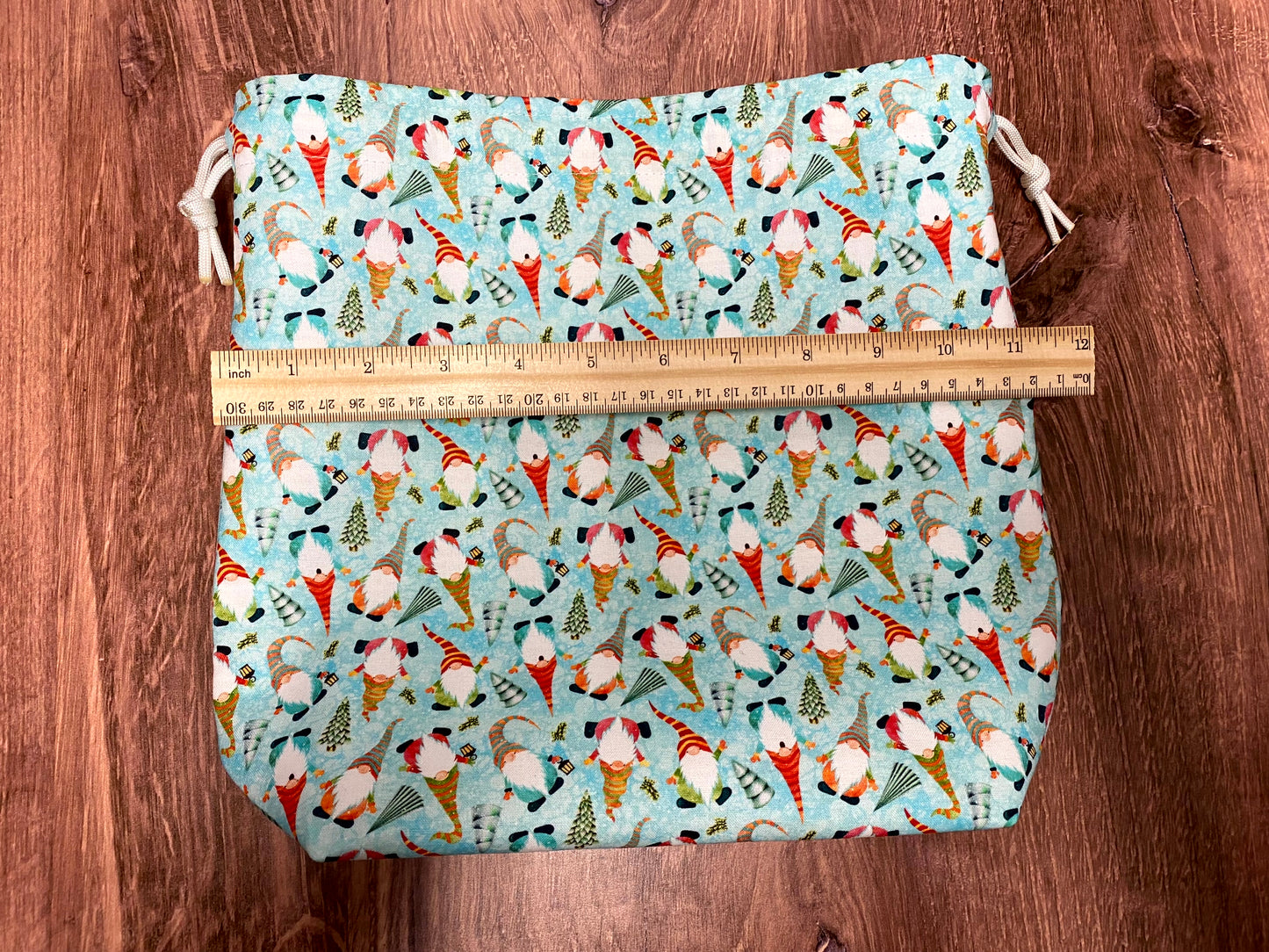 Gnome Project Bag - Drawstring Bag – Knitting Bag – Crochet Bag - Craft Bag - Bingo Bag – Cross Stitch Bag