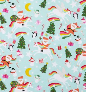 Alexander Henry Fabric - Yuletide Unicorn - Holiday - Christmas - Cotton Fabric