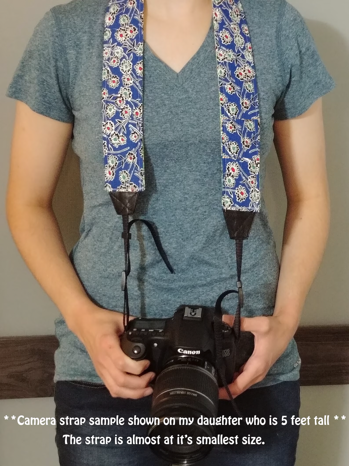 Paw Print Adjustable Handmade Fabric Camera Strap - DSLR Strap - Photography Accessories - Cat - Dog - Gift